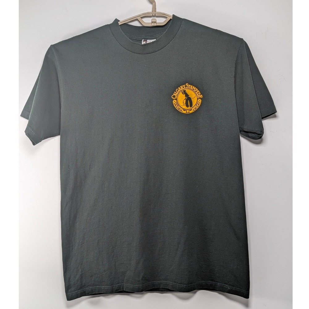 Vintage King Fashions Mens L Calgary Stampede 4-H On Parade Cotton Green Tee